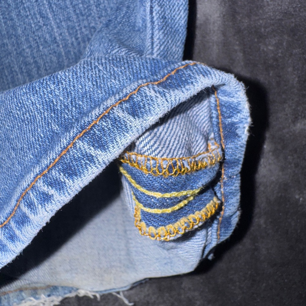 Lucky Brand Lil Maggie Jeans 4/27 Blue Flare Low Rise Button Fly Z0C5010 - Picture 11 of 14